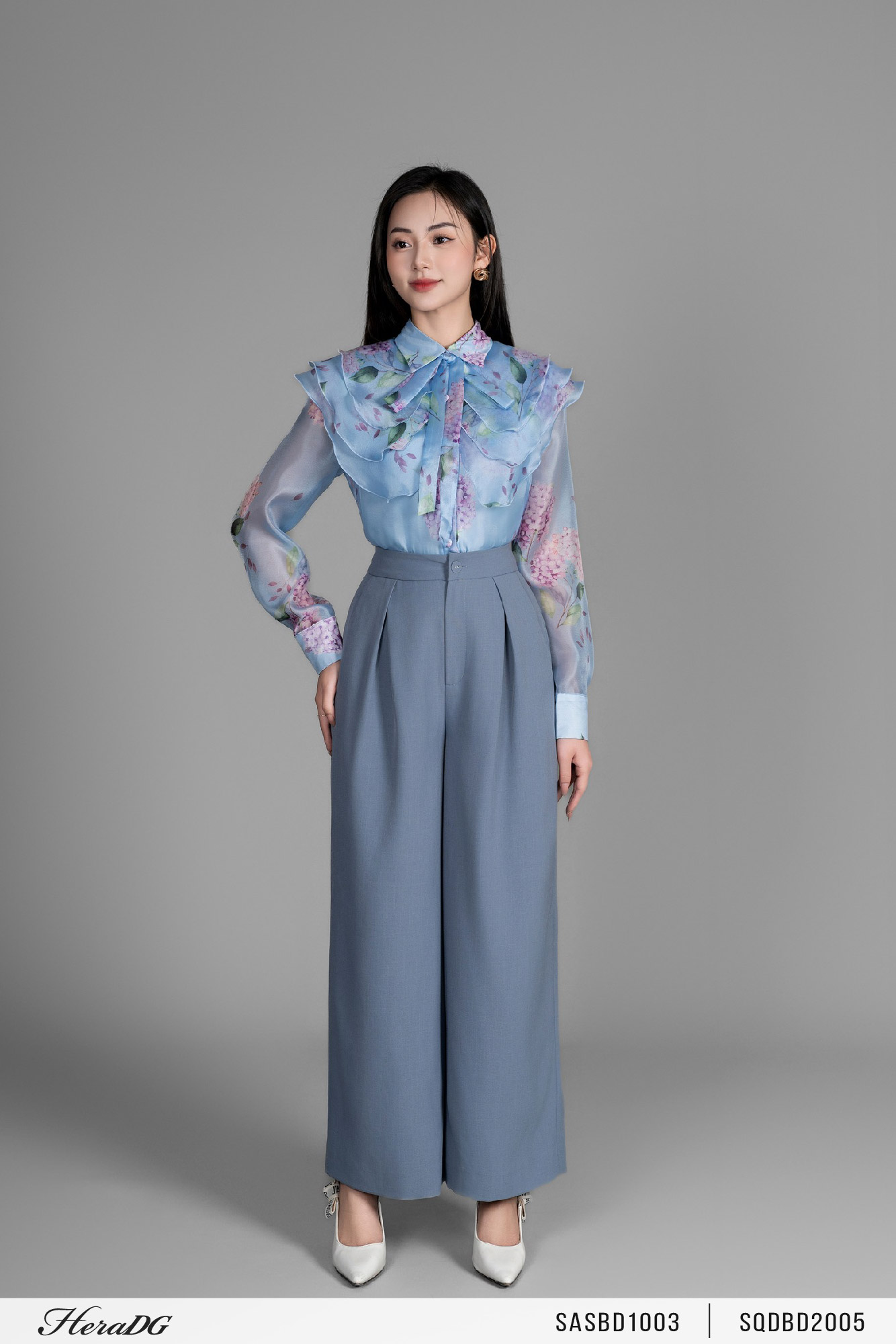 Ảnh của Quần suông xếp ly chồng